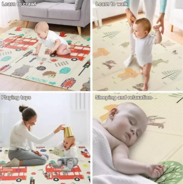 Alfombra Antigolpes Plegable para Bebés 1.20 x 1.80 🏙️-STK-35
